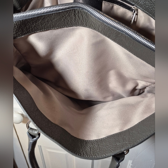 Borse In Pelle Italian Pebbled Leather Large Tote - Picture 5 of 8